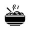 delicious boiled oatmeal glyph icon vector illustration