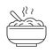 delicious boiled oatmeal line icon vector illustration