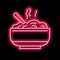 delicious boiled oatmeal neon glow icon illustration