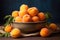 Delicious Bowl tasty apricots food. Generate Ai
