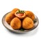 Delicious Brazilian Coxinha with Chicken Filling on a Plate .