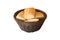 Delicious bread in wicker breadbasket