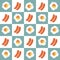 Delicious Breakfast with Egg and Sausages, egg vector, sausages vector
