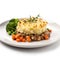 Delicious British Shepherd\\\'s Pie with Mashed Potatoes on a Plate.