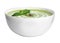 Delicious broccoli cream soup isolated