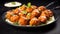 Delicious Buffalo Chicken Meatballs Platter AI Generated