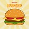 Delicious Burger Design Card With Text