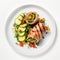 Delicious Burrito Dish With Roasted Tuna Steak And Zucchini