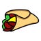 Delicious burrito, sandwich for snack vector illustration design