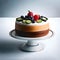 Delicious cake with fruits - ai generated image