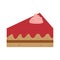 Delicious cake sweet portion icon