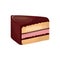 Delicious cake sweet portion icon