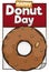 Delicious Caramel and Peanut Donut with Calendar for Donut Day, Vector Illustration