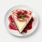 Delicious Cheesecake With Raspberry Sauce