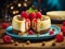 Delicious cheesecake topped with berries, truly irresistible dessert. The creamy cheesecake