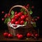 Delicious Cherry Basket With Tempting Apple - Photographic Portraitures