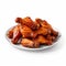 Delicious Chicken Wings On White Background