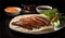 Delicious Chinese Peking Duck, classic roasted duck dish from Beijing