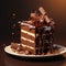 Delicious Chocolate Cake With Stunning 3d Render