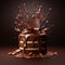 Delicious Chocolate Cake With Stunning 3d Render