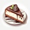 Delicious Chocolate Cheesecake With Exquisite Illustrations