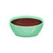 Delicious chocolate sauce in ceramic dip bowl. Homemade syrup made from cacao. Good for pancakes, ice-cream and other