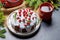 Delicious Christmas cake, festive holiday treat