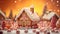 Delicious Christmas Gingerbread House Adorned with Candy Border - A Festive Sweet Creation