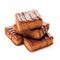 Delicious Churros Brownies: Irresistible Chocolate Treats On White Background
