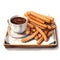 Delicious Churros With Rich Chocolate Sauce