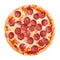 Delicious classic italian Pizza Pepperoni with sausages and cheese mozzarella