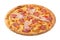 Delicious classic italian Pizza Pepperoni with sausages and cheese mozzarella