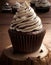 Delicious close up macro of Chocolate Muffins Cupcakes