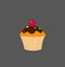Delicious colorful cupcake vector food Cake