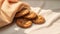 Delicious Cookies on a Clean Towel AI Generated