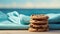 Delicious Cookies on a Clean Towel AI Generated