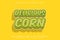 Delicious Corn text effect 3d emboss cartoon style