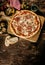 Delicious country fare Italian pizza