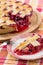 Delicious cranberry and apple pie