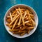 Delicious crispy french fries seasoned with salt and spices