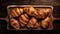 Delicious Croissants On A Rustic Wooden Tray