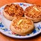 Delicious crumpets covered in melting butter