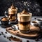 Delicious dalgona coffee experience - ai generated image