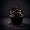 Delicious and decorated chocolate cupcake ai generated