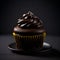 Delicious and decorated chocolate cupcake ai generated