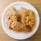 Delicious Deep Fried Chicken on White Plate