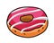 Delicious donut vector