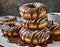 Delicious Doughnuts With Chocolate Topping - Mouthwatering Treats
