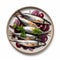 Delicious Dutch Herring with Onions on a Plate High Resolution Image .