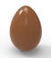 Delicious Easter Chocolate Egg on White Background - Close-up 3D Illustration